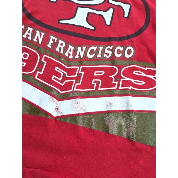 Vintage Salem‎ San Francisco 49ers All Over Double Sided T Shirt Medium NFL - Picture 7 of 15
